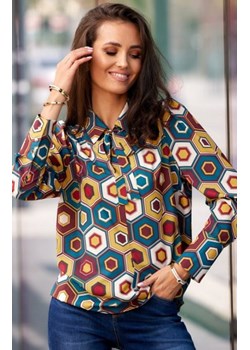 Kobieca bluzka z wiązaniem 0146/L85 ze sklepu intimiti.pl w kategorii Koszule damskie - zdjęcie 187898908