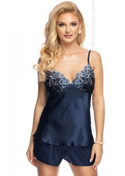 Elodie satynowa piżama damska granatowa ze sklepu intimiti.pl w kategorii Piżamy damskie - zdjęcie 187898928