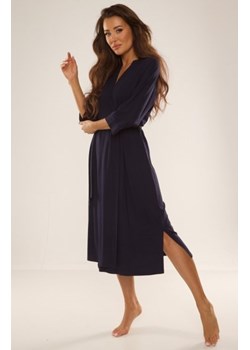 De Lafense Visa 942 szlafrok damski granatowy ze sklepu intimiti.pl w kategorii Szlafroki damskie - zdjęcie 187899259