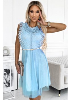 Numoco 454-4 GRETA sukienka z koronką i złotym paskiem ze sklepu intimiti.pl w kategorii Sukienki - zdjęcie 187899287