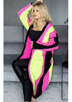 Kolorowy długi kardigan damski 30087 ze sklepu intimiti.pl w kategorii Swetry damskie - zdjęcie 187899429