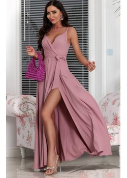 Elizabeth Paris długa gładka sukienka pudrowy róż ze sklepu intimiti.pl w kategorii Sukienki - zdjęcie 187899647
