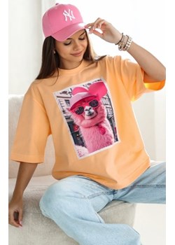 Oversizowy t-shirt damski lama ze sklepu intimiti.pl w kategorii Bluzki damskie - zdjęcie 187899838