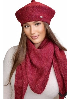 Zimowy beret damski Ofelia bordowy ze sklepu intimiti.pl w kategorii Berety damskie - zdjęcie 187899875