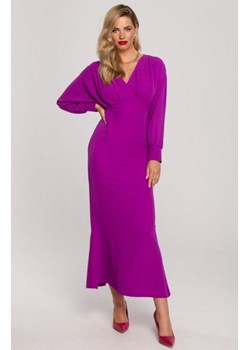 Sukienka rybka z kimonową górą lawendowa K143 ze sklepu intimiti.pl w kategorii Sukienki - zdjęcie 187900067