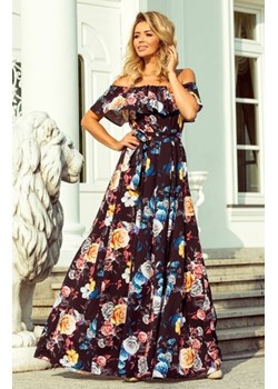 Numoco 194-3 długa suknia z hiszpańskim dekoltem ze sklepu intimiti.pl w kategorii Sukienki - zdjęcie 187900217