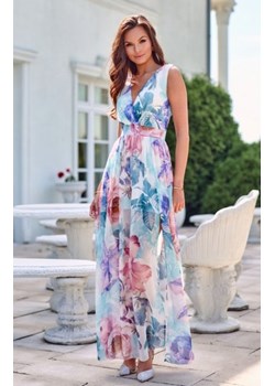 Szyfonowa sukienka maxi w kwiaty 52D ze sklepu intimiti.pl w kategorii Sukienki - zdjęcie 187900237