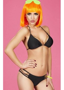 Czarne bikini z łańcuszkami 3664 ze sklepu intimiti.pl w kategorii Stroje kąpielowe - zdjęcie 187900286