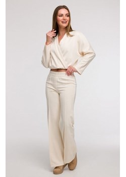 Bewear B296 spodnie dresowe z przeszyciami waniliowe ze sklepu intimiti.pl w kategorii Spodnie damskie - zdjęcie 187900556
