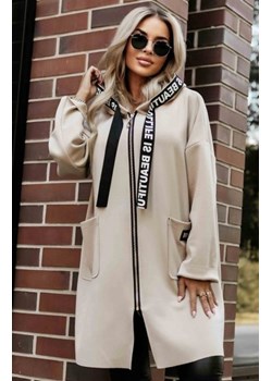 Numoco 632-1 casualowy płaszczyk z kieszeniami i kapturem ze sklepu intimiti.pl w kategorii Płaszcze damskie - zdjęcie 187900587