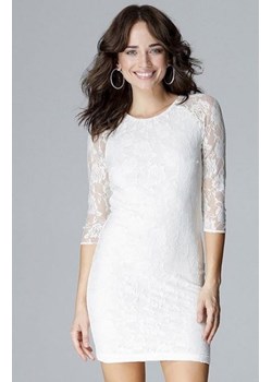 Lenitif L017 sukienka koronkowa ecru ze sklepu intimiti.pl w kategorii Sukienki - zdjęcie 187900777