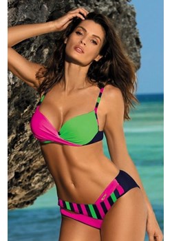 Marko Kostium kąpielowy Tamara Blu Scuro-Rosa Shocking-Blight Green M-399 (4) ze sklepu intimiti.pl w kategorii Stroje kąpielowe - zdjęcie 187901125