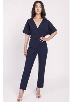 Kombinezon z ozdobnymi zakładkami granat KB115 ze sklepu intimiti.pl w kategorii Kombinezony damskie - zdjęcie 187901358