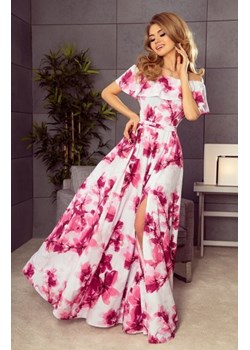 Numoco 194-2 długa suknia z hiszpańskim dekoltem ze sklepu intimiti.pl w kategorii Sukienki - zdjęcie 187901367