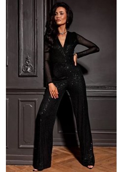 Elegancki cekinowy kombinezon wieczorowy czarny ze sklepu intimiti.pl w kategorii Kombinezony damskie - zdjęcie 187901487