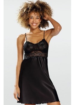 Dkaren Tora satynowa koszulka nocna czarna ze sklepu intimiti.pl w kategorii Koszule nocne - zdjęcie 187901507