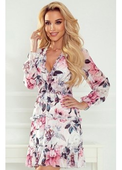 Numoco 421-1 szyfonowa sukienka z falbankami i szeroką gumą ze sklepu intimiti.pl w kategorii Sukienki - zdjęcie 187901528