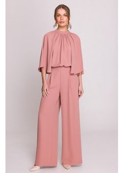 Stylove S397 kombinezon z szerokimi rękawami i wiązaniem różany ze sklepu intimiti.pl w kategorii Kombinezony damskie - zdjęcie 187901606