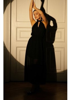 Makover K169 szyfonowa sukienka maxi czarna ze sklepu intimiti.pl w kategorii Sukienki - zdjęcie 187901615