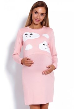 Koszula nocna do karmienia chmurka pudrowa 1682 ze sklepu intimiti.pl w kategorii Bielizna ciążowa - zdjęcie 187901667