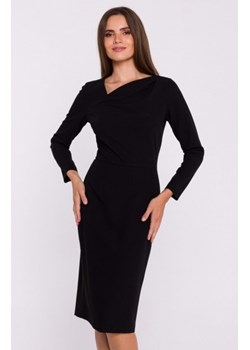 Stylove S376 sukienka ołówkowa z asymetrycznym dekoltem czarna ze sklepu intimiti.pl w kategorii Sukienki - zdjęcie 187901729