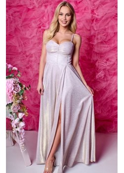 Duet gorset długa sukienka różowa błyszcząca ze sklepu intimiti.pl w kategorii Sukienki - zdjęcie 187901905