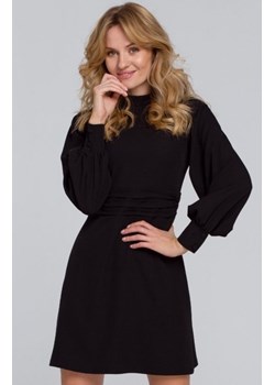 Sukienka z marszczonym paskiem czarna K078 ze sklepu intimiti.pl w kategorii Sukienki - zdjęcie 187902038