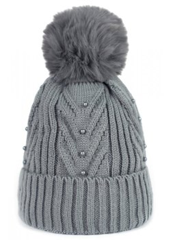 Art of polo Perełkowy Urok szara czapka damska ze sklepu intimiti.pl w kategorii Czapki zimowe damskie - zdjęcie 187902105