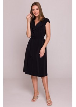 Stylove S411 sukienka z żabotem czarna ze sklepu intimiti.pl w kategorii Sukienki - zdjęcie 187902317