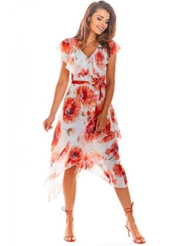 Sukienka letnia w kolorowe kwiaty A308 ze sklepu intimiti.pl w kategorii Sukienki - zdjęcie 187902406