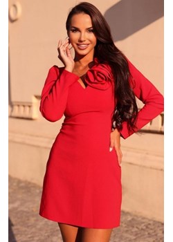 Elizabeth Emma elegancka sukienka z kwiatami czerwona Bis ze sklepu intimiti.pl w kategorii Sukienki - zdjęcie 187902496