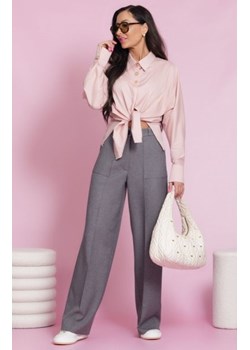 Elizabeth Mateo spodnie z szeroką nogawką szare ze sklepu intimiti.pl w kategorii Spodnie damskie - zdjęcie 187902619