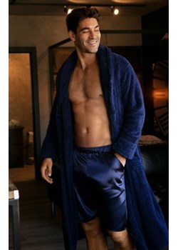 Dkaren 130 szlafrok męski granatowy ze sklepu intimiti.pl w kategorii Szlafroki męskie - zdjęcie 187902659