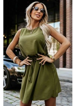 Numoco 296-14 VICTORIA tapezowa sukienka bez rękawków z wiązaniem w pasie ze sklepu intimiti.pl w kategorii Sukienki - zdjęcie 187902865