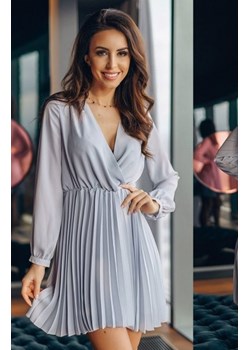 Lola Fashion plisowana sukienka szara ze sklepu intimiti.pl w kategorii Sukienki - zdjęcie 187902888
