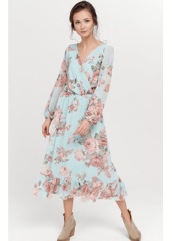 Sukienka midi z falbaną w kwiaty 0241/R06 ze sklepu intimiti.pl w kategorii Sukienki - zdjęcie 187902988
