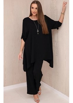 Komplet spodnie i bluzka z wisiorkiem czarny ze sklepu intimiti.pl w kategorii Komplety i garnitury damskie - zdjęcie 187903156