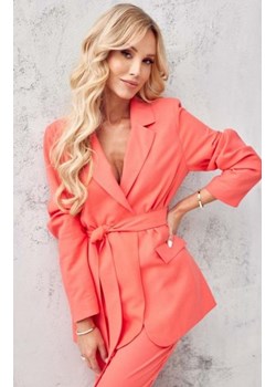 Wiązany żakiet damski pomarańczowy 0004 ze sklepu intimiti.pl w kategorii Marynarki damskie - zdjęcie 187903345