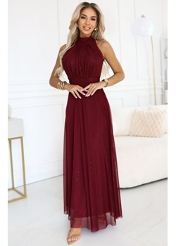 Numoco 636-1 VERONICA luksusowa długa suknia z brokatowym akcentem i szykowną linią ze sklepu intimiti.pl w kategorii Sukienki - zdjęcie 187903499