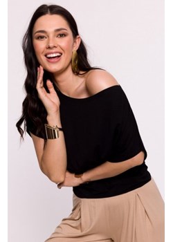 Bewear B287 bluzka wiskozowa nietoperz czarna ze sklepu intimiti.pl w kategorii Bluzki damskie - zdjęcie 187903587