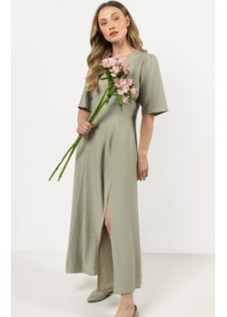 Awama A715 rozkloszowana sukienka midi szałwia ze sklepu intimiti.pl w kategorii Sukienki - zdjęcie 187903677