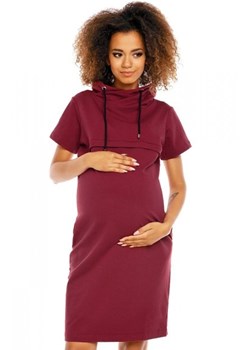 PeekaBoo 1581 sukienka mama bordowa ze sklepu intimiti.pl w kategorii Sukienki ciążowe - zdjęcie 187903749
