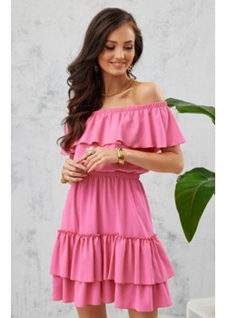 Letnia sukienka hiszpanka amarantowa 0291 ze sklepu intimiti.pl w kategorii Sukienki - zdjęcie 187903895