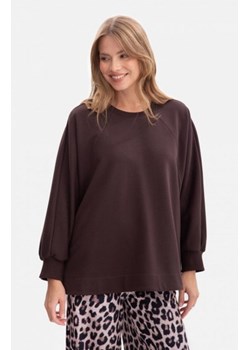 Bewear B306 bluza oversize z rozcięciami ciemny brąz ze sklepu intimiti.pl w kategorii Bluzy damskie - zdjęcie 187903896