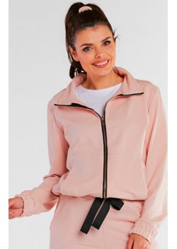 Oversizowa pudrowa bluza z kapturem M246 ze sklepu intimiti.pl w kategorii Bluzy damskie - zdjęcie 187904009