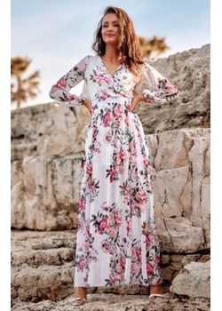 Długa sukienka w kwiaty 0219/D12 ze sklepu intimiti.pl w kategorii Sukienki - zdjęcie 187904165