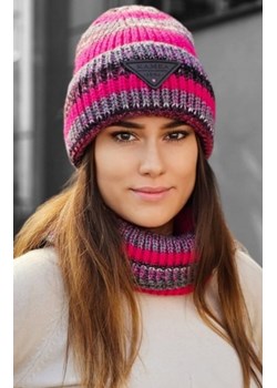 Kamea Muscari zimowa czapka damska malinowa ze sklepu intimiti.pl w kategorii Czapki zimowe damskie - zdjęcie 187904245