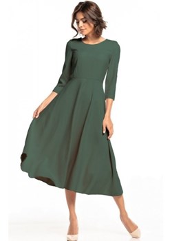 Tessita T327 midi rozkloszowana sukienka khaki ze sklepu intimiti.pl w kategorii Sukienki - zdjęcie 187904259