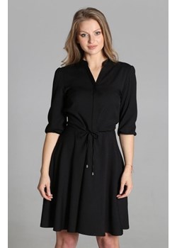 Sukienka o rozkloszowanym dole czarna SUK156 ze sklepu intimiti.pl w kategorii Sukienki - zdjęcie 187904417
