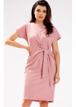 Infinite M302 sukienka midi różowa ze sklepu intimiti.pl w kategorii Sukienki - zdjęcie 187904457
